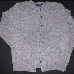 Polo cardigan sweater